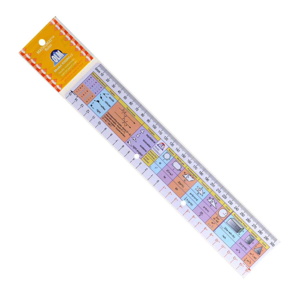 R300Mv2 Flexible Mathematics Ruler β Mathomat geometry drawing template