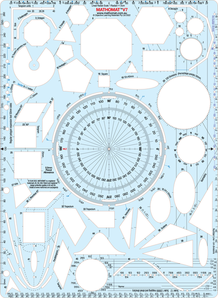 Mathomat V7 Geometry Template(Bulk pack of 40 templates) – Mathomat ...