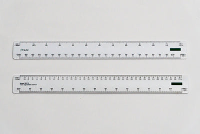 92312 Ratios: 1:125,250,400,800,1250,2500,4000,8000 - Hand scale ruler, 300mm
