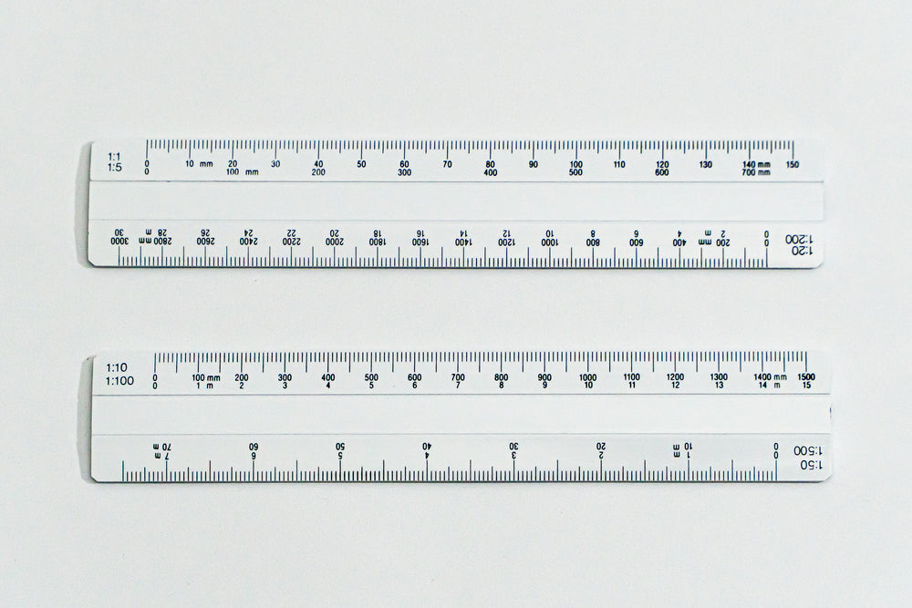 92406 Ratios: 1:1,5,10,20,50.100,200,500 - Hand scale ruler, 150mm ...