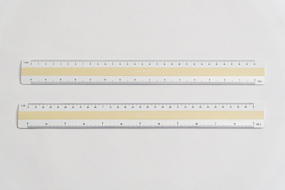9812 Ratios: 1: 10,20,50,100 - Hand scale ruler, 300mm