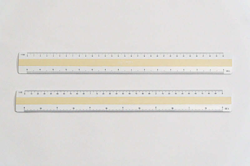 9812 Ratios: 1: 10,20,50,100 - Hand scale ruler, 300mm