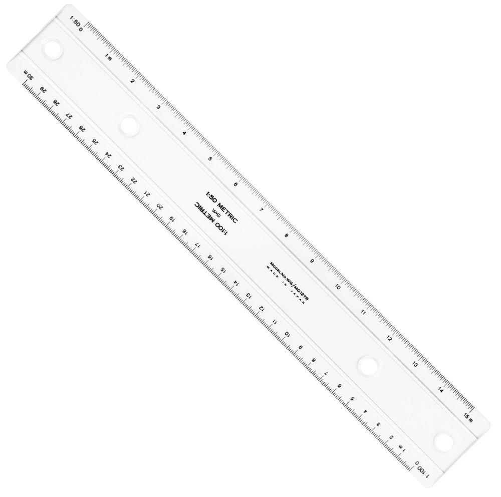 Machine Ruler MG12TR Drafting Machine Ruler, 1:50,100. Length: 300mm – Mathomat ...