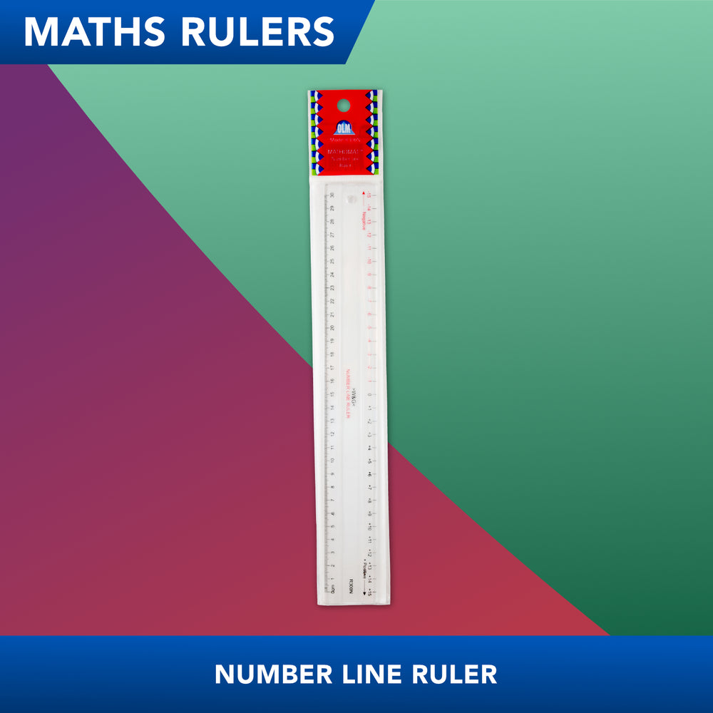 Number LineMaths Ruler – Mathomat geometry drawing template