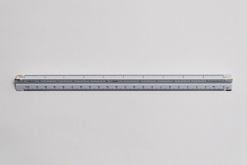 CTM9712 Ratios: 1: 20,25,33.3,50,75,100 - Hand scale ruler, 300mm