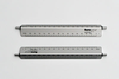 CTR-2 Rapid rule, 1:1, 2.5, 5, 10, 20, 50, 100 Length; 150mm, Metal