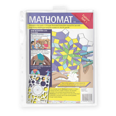 Mathomat V4 Geometry Template<br>(Explorer Pack) With 124 page illustrated student manual