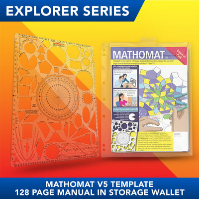 Mathomat V5 Geometry Template<br>(Explorer Pack) With 128 page illustrated student manual