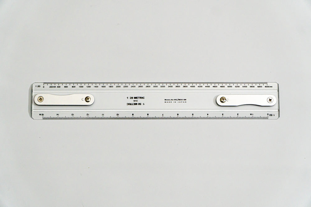MH63-300 Drafting Machine Ruler, 1:100, 200. Length: 300mm with B2 chuck plate fitted