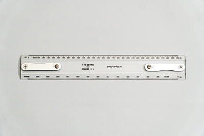 MF63-300 Drafting Machine Ruler, 1:5,10.  Length: 300mm with B2 chuck plate fitted