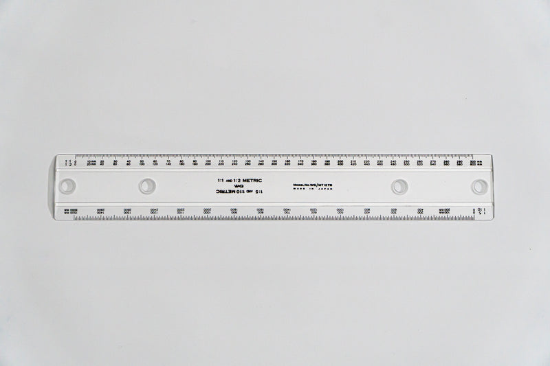 MT12TR Drafting Machine Ruler, 1:1,2,5,10. Length: 300mm