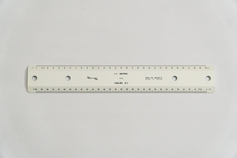 MY12 - Opaque Drafting Machine Ruler, 1:1,2 Length: 300mm