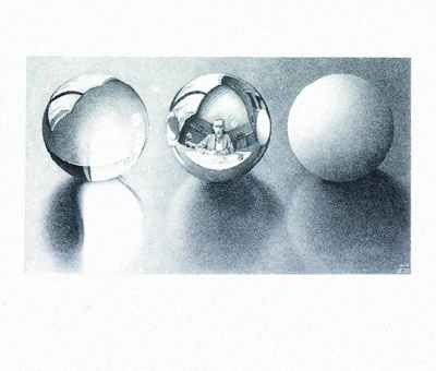 M.C. Escher Posters Three Spheres 2
