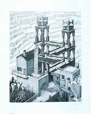M.C. Escher Posters Waterfall
